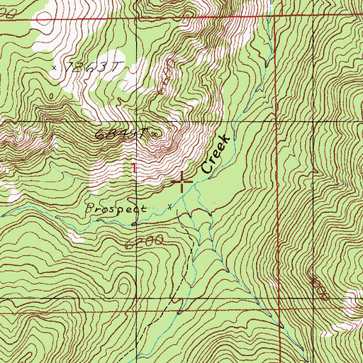 Topographic Map of Union Creek, ID