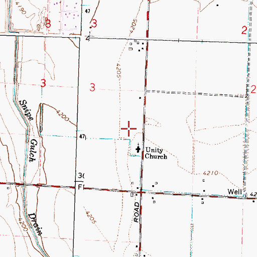 Topographic Map of Unity Church, ID