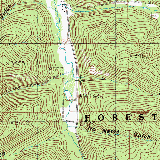 Topographic Map of Unknown Gulch, ID