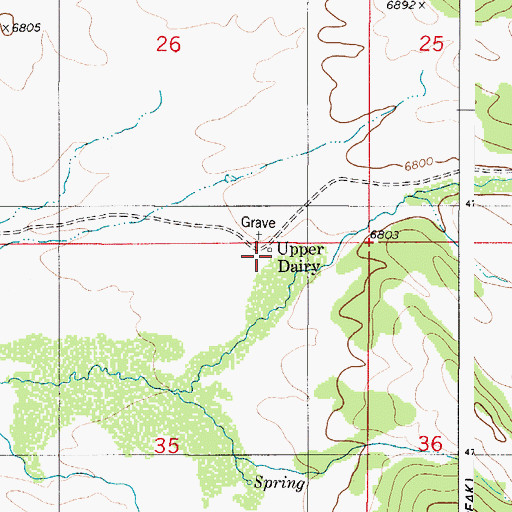 Topographic Map of Upper Dairy, ID