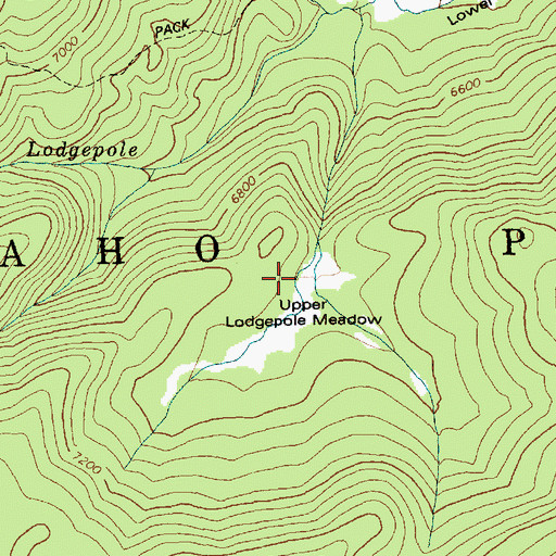 Topographic Map of Upper Lodgepole Meadow, ID