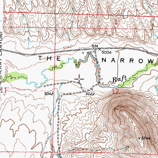 Topographic Map of Upper Raft River Valley, ID