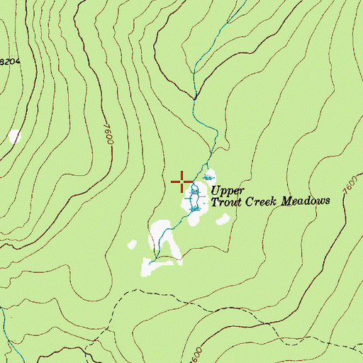 Topographic Map of Upper Trout Creek Meadows, ID