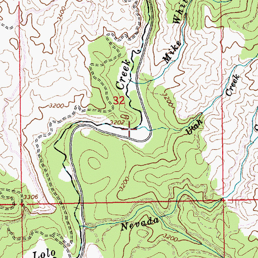 Topographic Map of Utah Creek, ID
