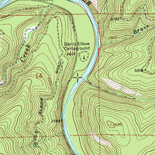 Topographic Map of Valitons Creek, ID