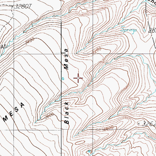 Topographic Map of Black Mesa Tank Number One, AZ