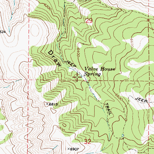 Topographic Map of Valve House Spring, ID