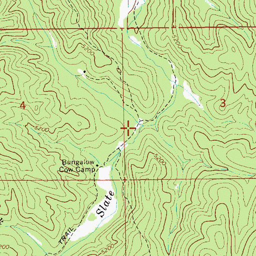 Topographic Map of Van Buren Creek, ID