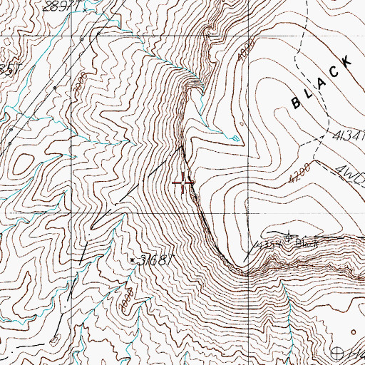 Topographic Map of Black Mesa Tank Number One, AZ