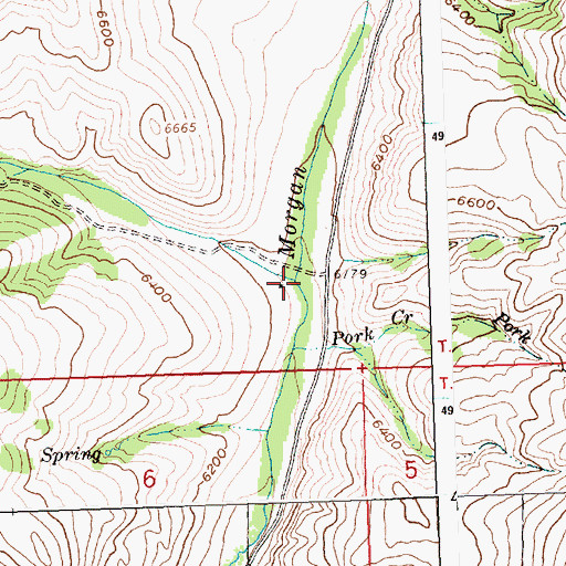 Topographic Map of Van Horn Creek, ID