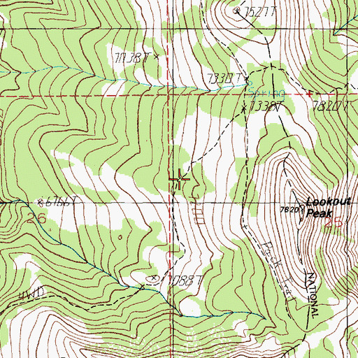 Topographic Map of Van Wyck Sheep Trail, ID