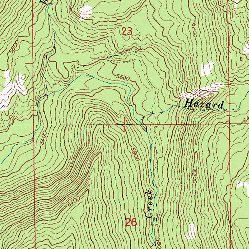 Topographic Map of Vance Creek, ID