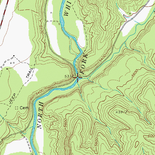 Topographic Map of Diamond Creek, AZ