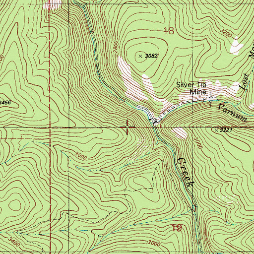 Topographic Map of Varnum Creek, ID