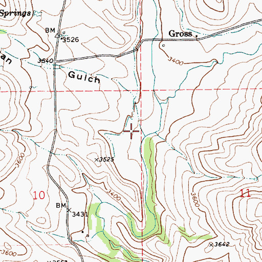 Topographic Map of Vaughan Gulch, ID