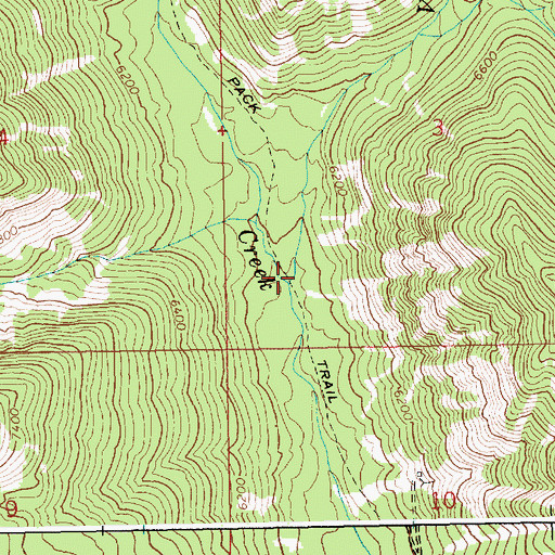 Topographic Map of Vein Creek, ID