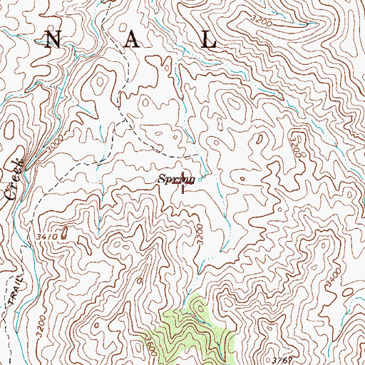 Topographic Map of Blackberry Spring, AZ