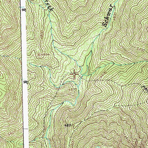 Topographic Map of Vermilion Creek, ID