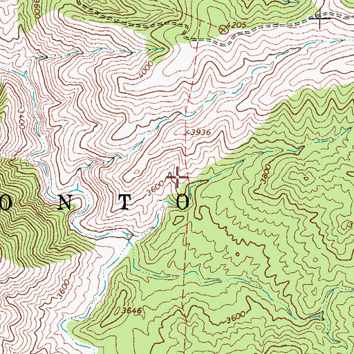 Topographic Map of Blackie Spring, AZ