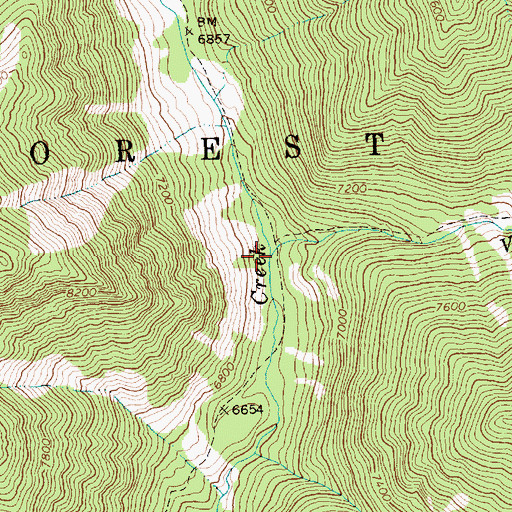 Topographic Map of Vienna Creek, ID