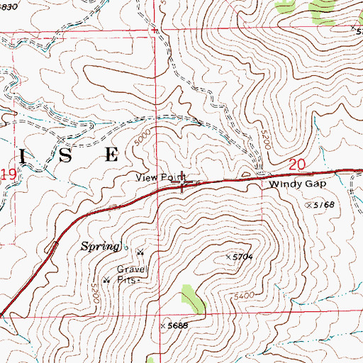 Topographic Map of View Point, ID