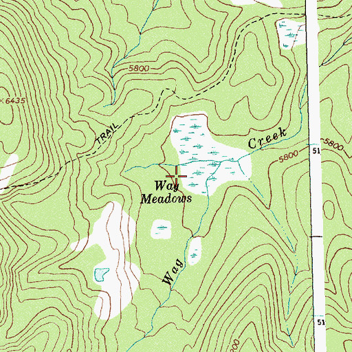 Topographic Map of Wag Meadows, ID