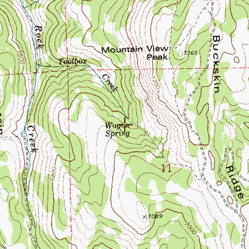Topographic Map of Wagon Spring, ID
