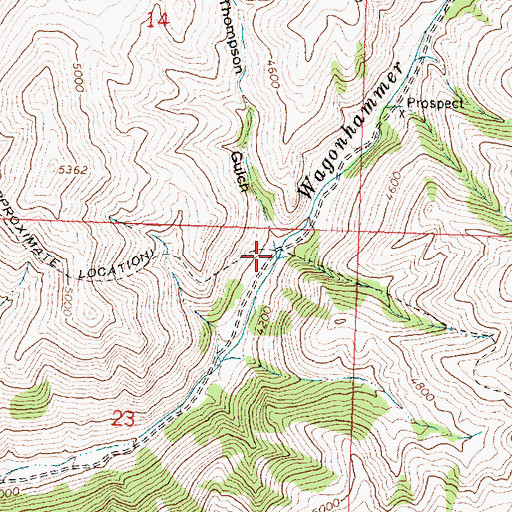 Topographic Map of Wagonhammer Creek, ID
