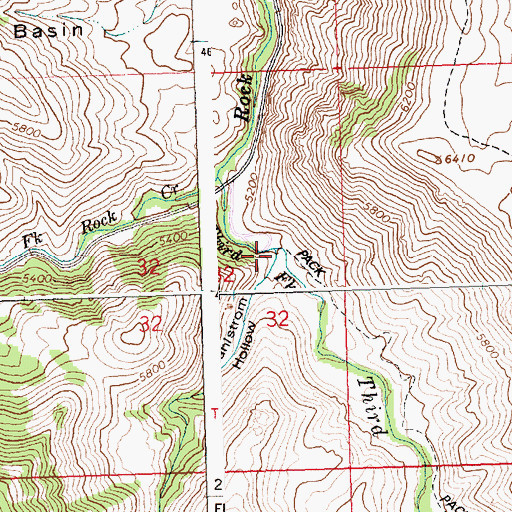 Topographic Map of Wahlstrom Hollow, ID
