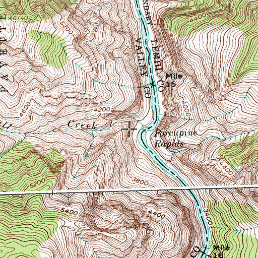 Topographic Map of Wall Creek, ID