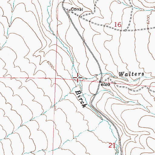Topographic Map of Walters Creek, ID