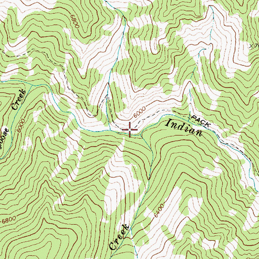 Topographic Map of Wampum Creek, ID