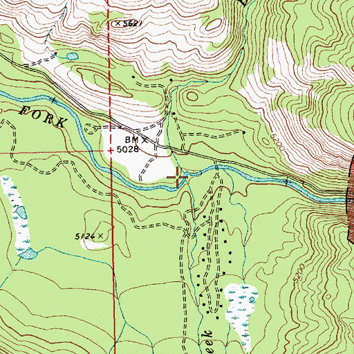 Topographic Map of Wapiti Creek, ID