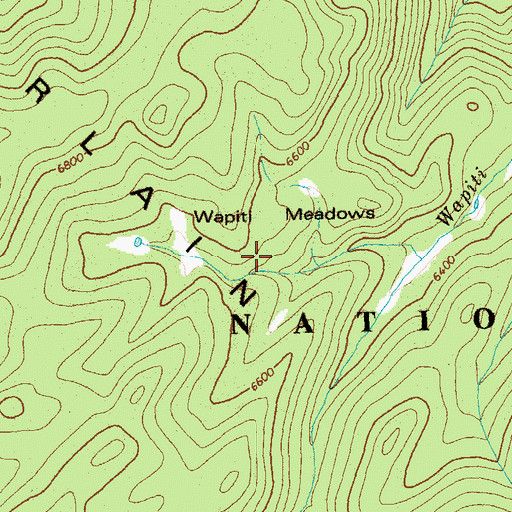 Topographic Map of Wapiti Meadows, ID