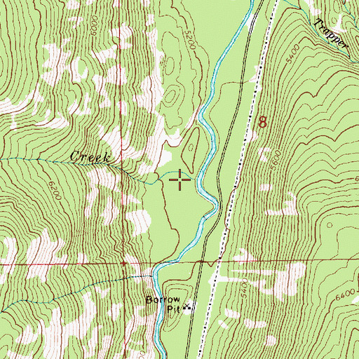 Topographic Map of Wardenhoff Creek, ID