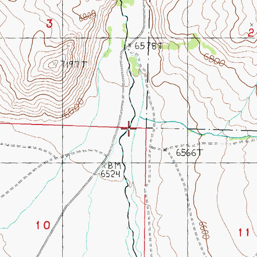 Topographic Map of Warm Creek, ID