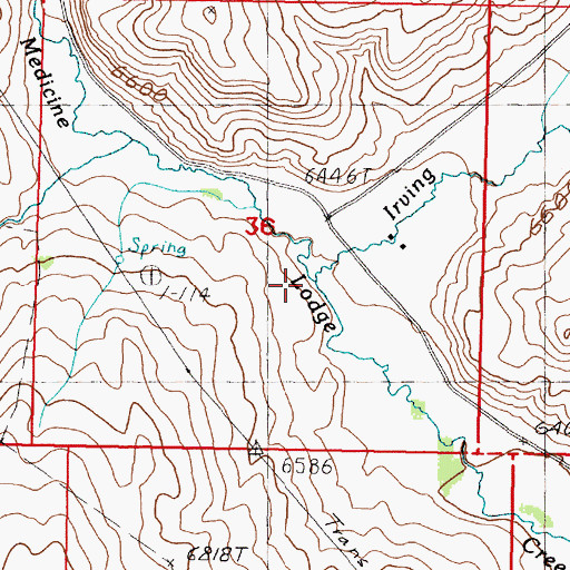 Topographic Map of Warm Creek, ID