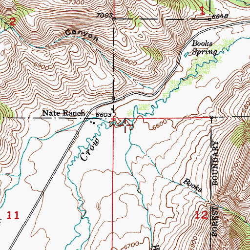 Topographic Map of Warm Creek, ID