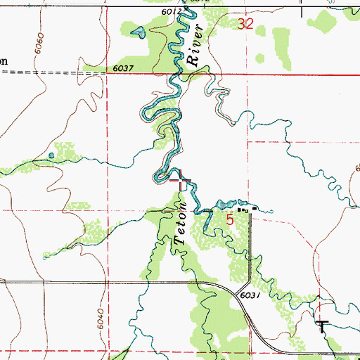 Topographic Map of Warm Creek, ID