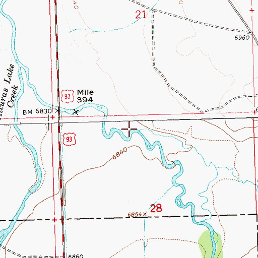 Topographic Map of Warm Creek, ID