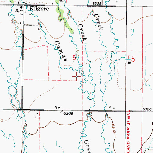 Topographic Map of Warm Creek, ID