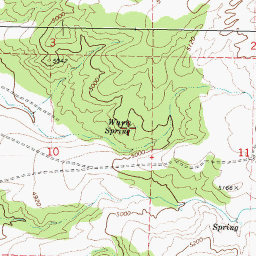 Topographic Map of Warm Spring, ID