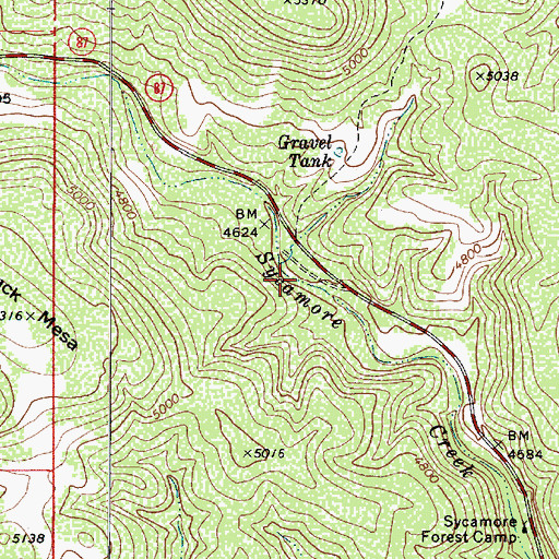 Topographic Map of Boy Scout Spring, AZ