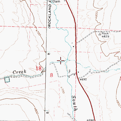 Topographic Map of Warm Springs Creek, ID
