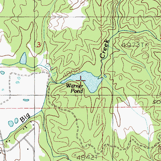 Topographic Map of Warner Pond, ID