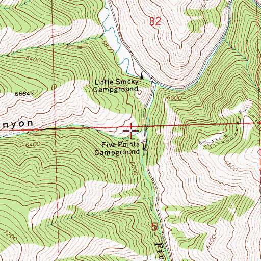 Topographic Map of Wash Canyon, ID