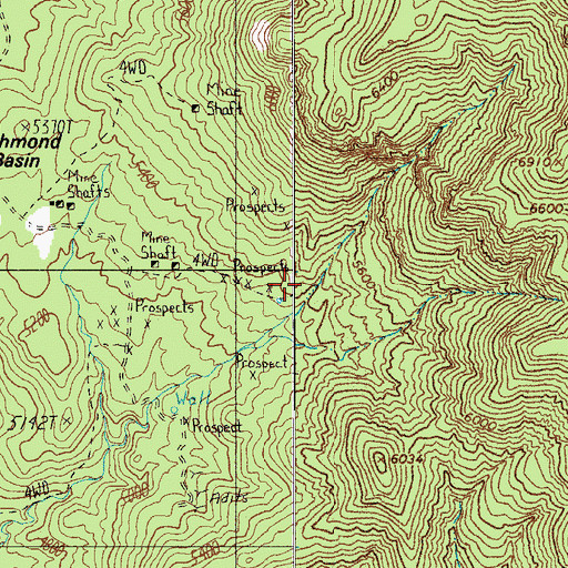 Topographic Map of Brewster Well, AZ