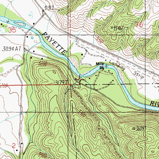 Topographic Map of Wash Creek, ID