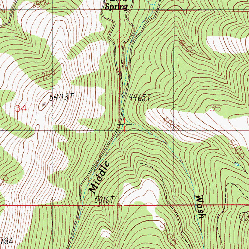 Topographic Map of Wash Pan Creek, ID