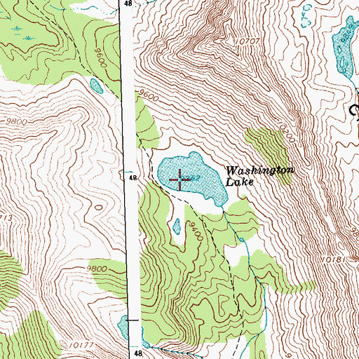 Topographic Map of Washington Lake, ID